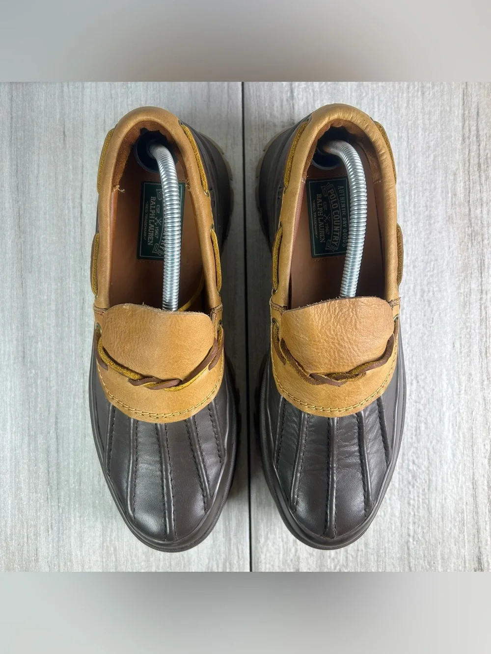 Polo Country Logan Ralph Lauren AR Lug Slip On Leather Duck Shoe Men’s Size 10